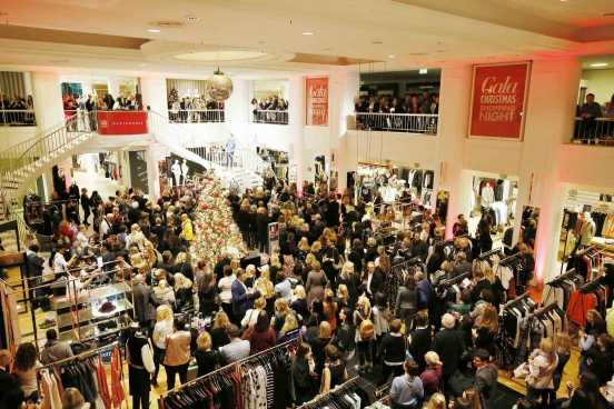 HAMBURG, GERMANY - DECEMBER 01:  A general view of the GALA Christmas Shopping Night 2016 at Alsterhaus on December 1, 2016 in Hamburg, Germany.  (Photo by Axel Kirchhof/Getty Images for GALA)