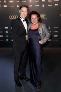 BERLIN, GERMANY - NOVEMBER 04: Ulrich Meyer and Georgia Tornow attend the 24th Opera Gala (Festliche Operngala, AIDS-Gala) at Deutsche Oper Berlin on November 4, 2017 in Berlin, Germany. (Photo by Franziska Krug/Getty Images for Deutsche AIDS-Stiftung)